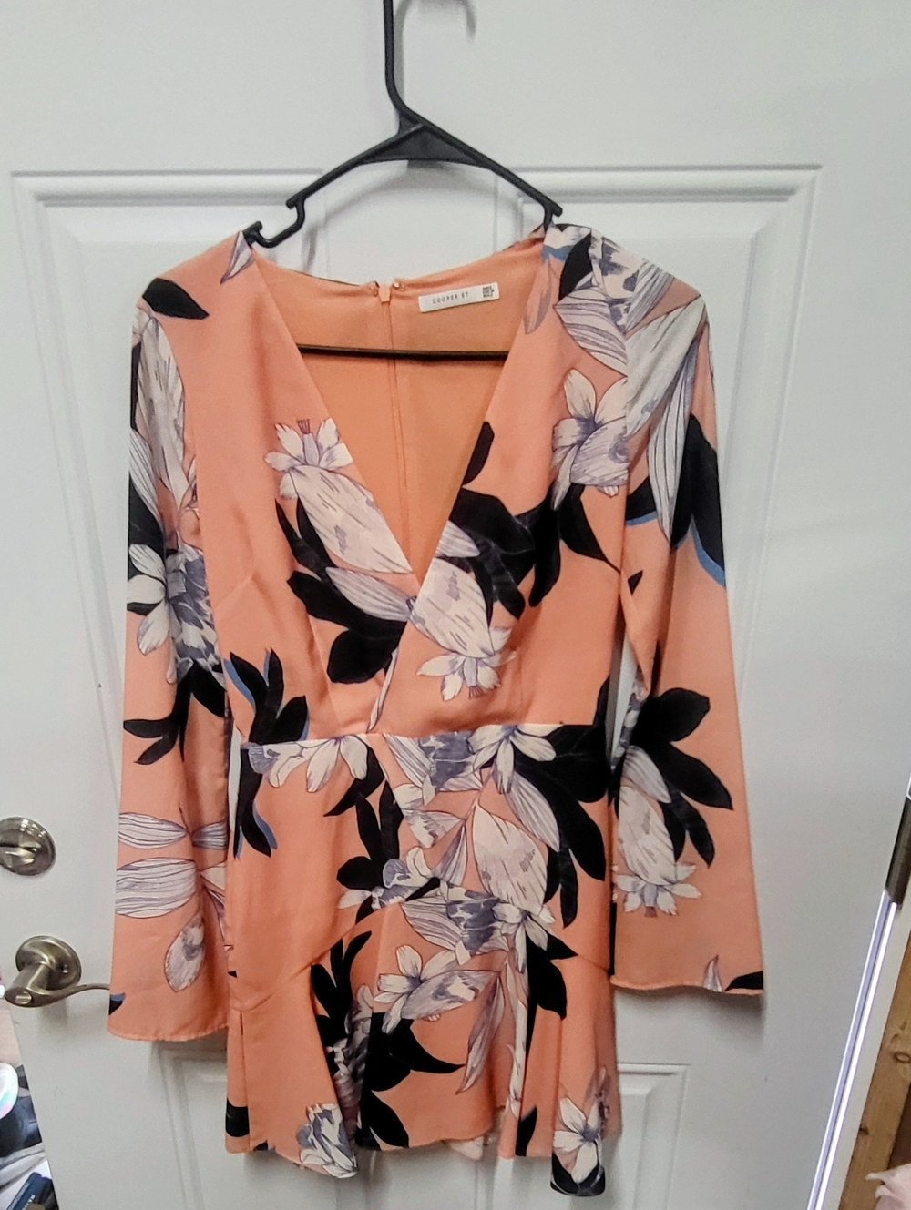 Cooper Street Peach Floral Dress Size 2 - Picture 6 of 6